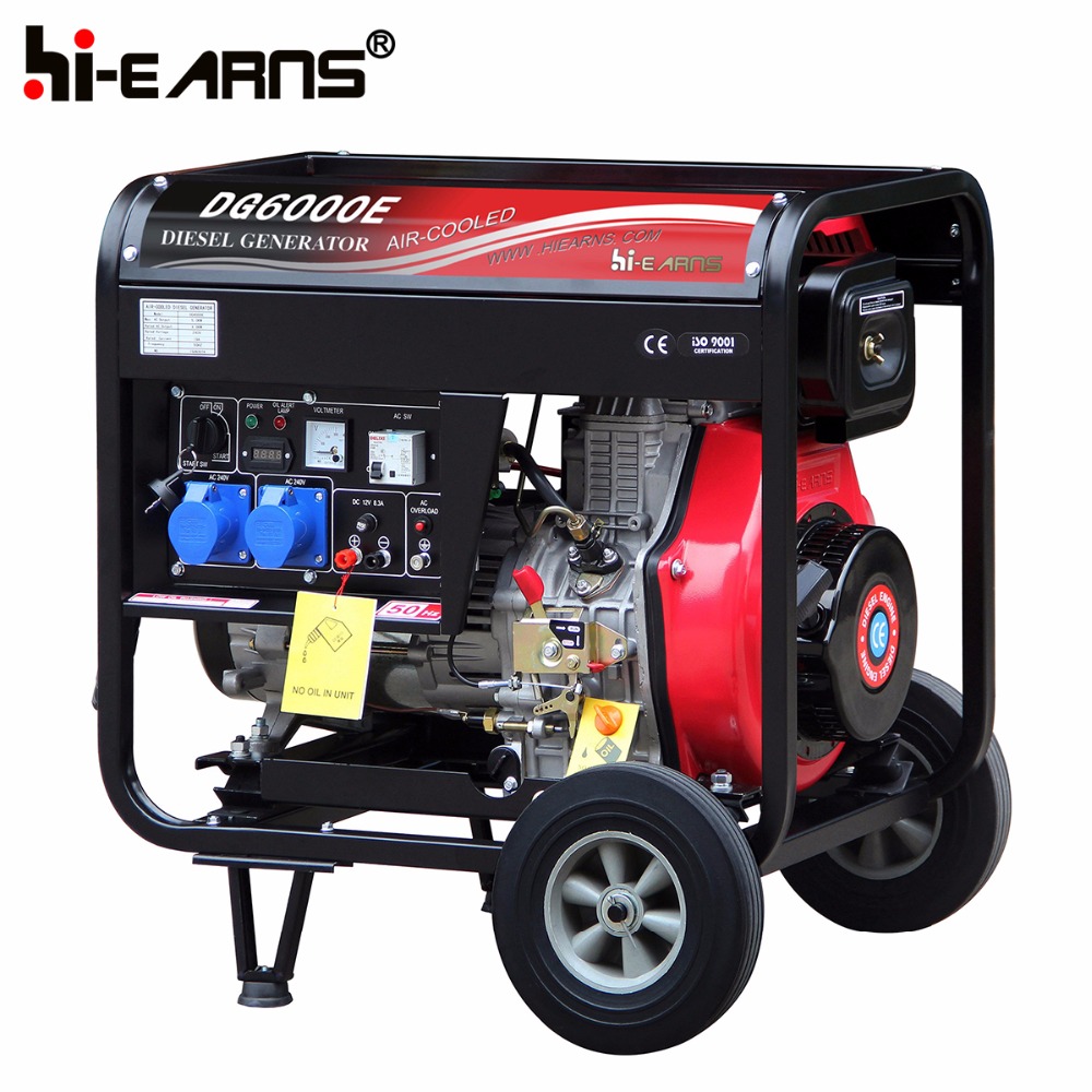 portable 5kva diesel electric generator DG6000E