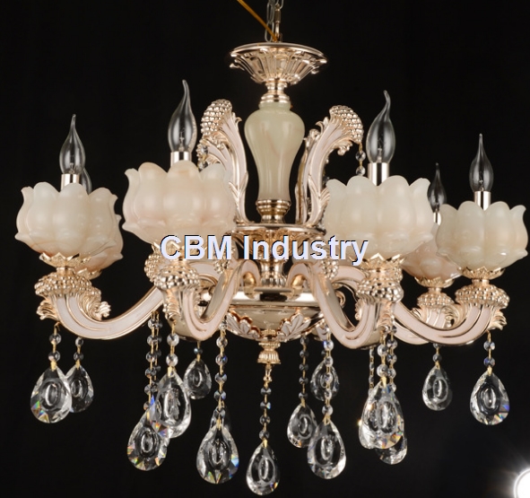 Modern cast iron crystal glass beads for chandelier