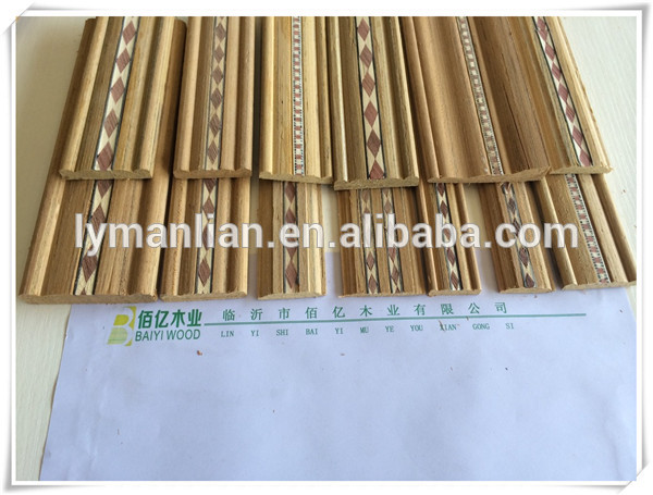 crown wooden moulding/ceiling mouldings/wood moulding inlay