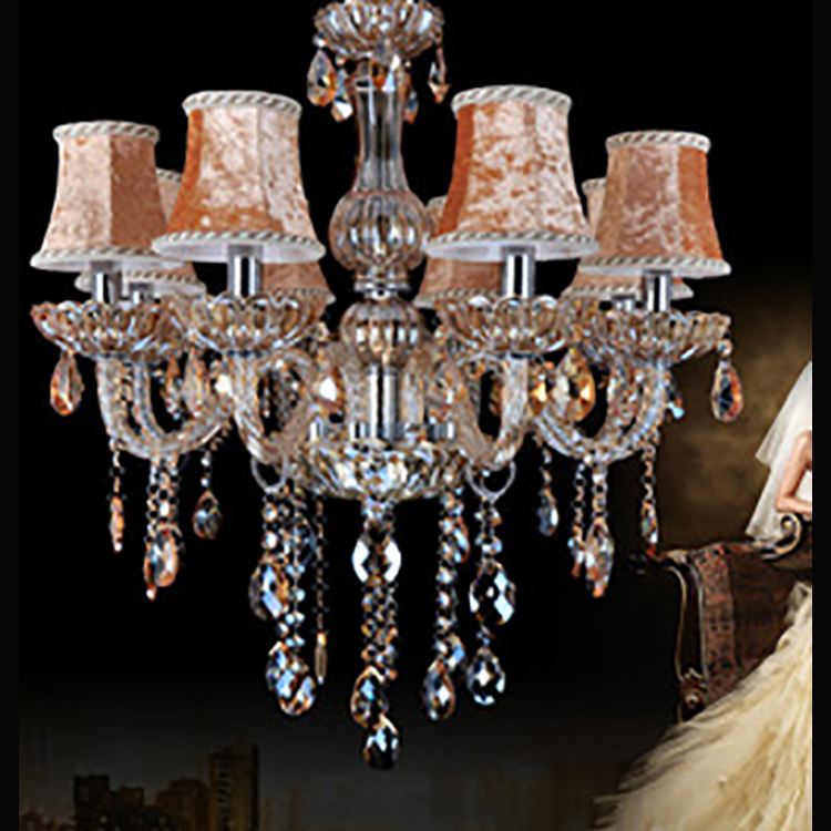Circle Glass Hanging Ceiling Lights Czech Crystal Chandelier