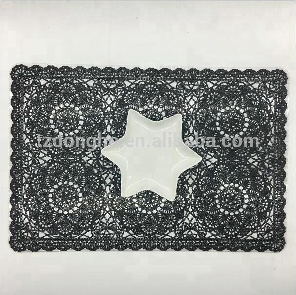 Tabletex anti-slip waterproof coating pvc lace placemat