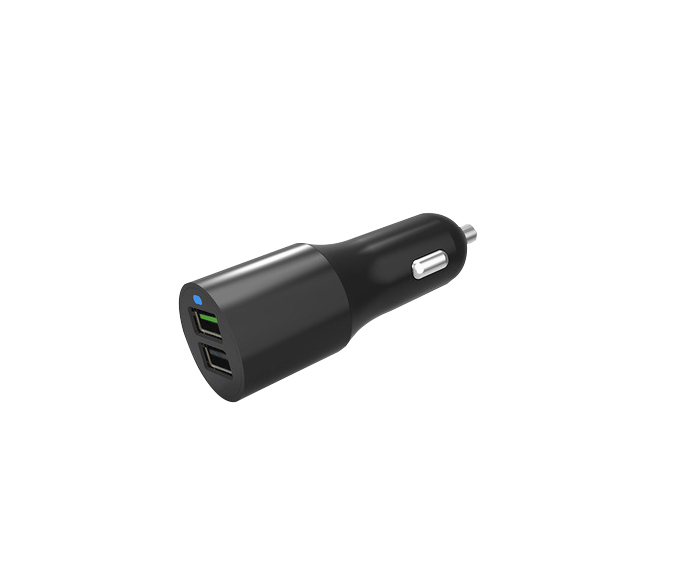 CE FCC ROSH Car Charger Dual USB 12-24V