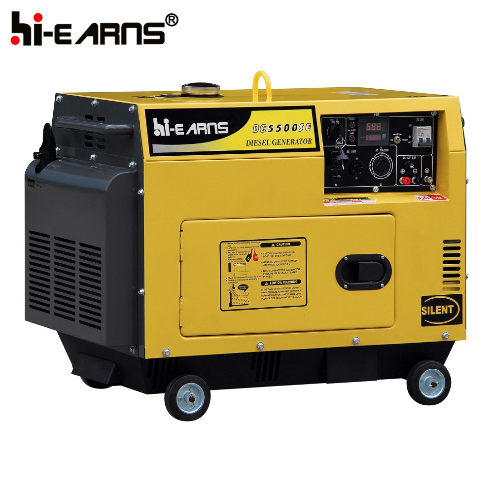 4.2KW air cooled silent diesel generating sets for sale (DG5500SE)