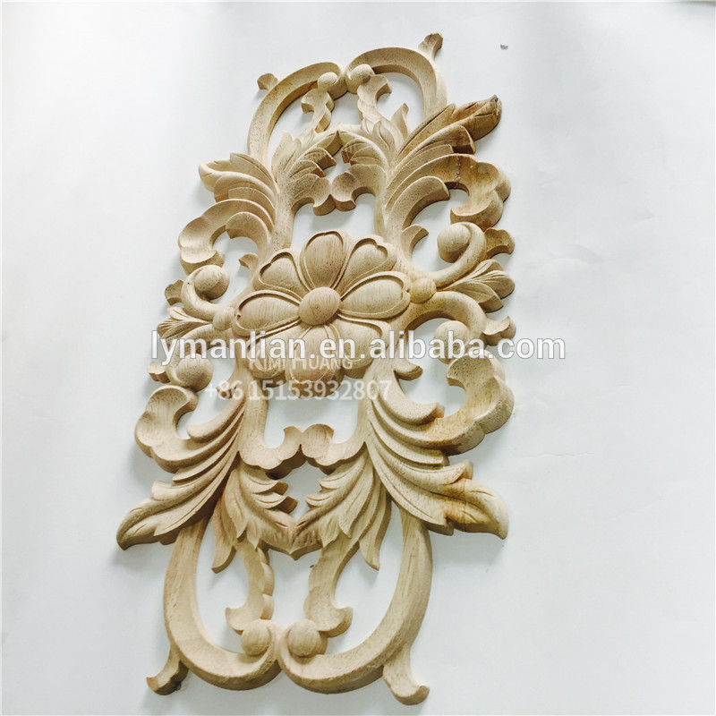 Hand carved wood onlays and appliques furniture wooden carvings