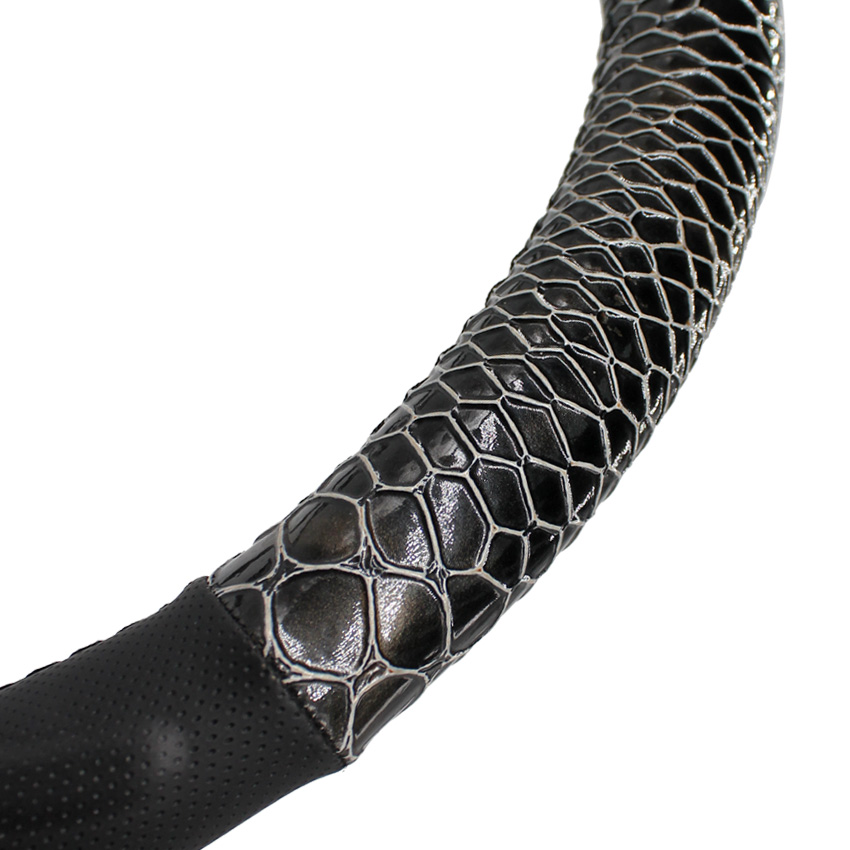 PU Auto Car Steering Wheel Cover snakeskin color