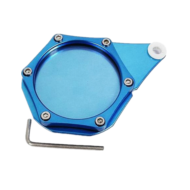 Fashionable bule motorcycle tax disc holder