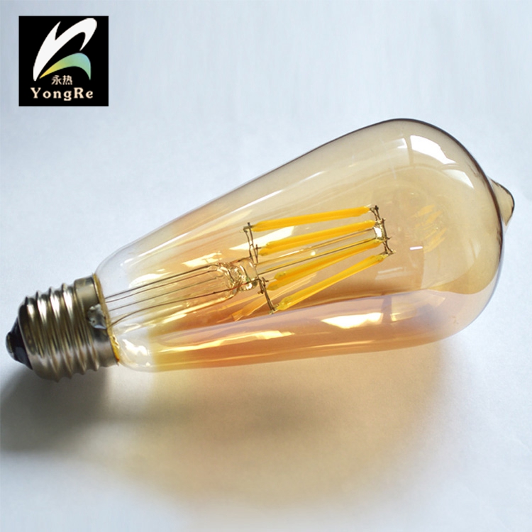 China Factory 6W Filament With 360 Beam Angle Led Bulb For House Lighting ST64