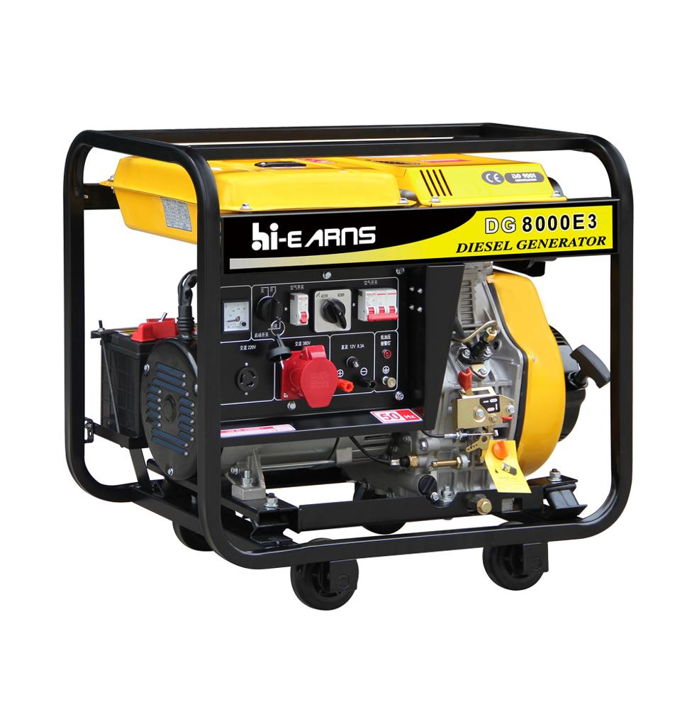 6KVA portable diesel generator DG8000E