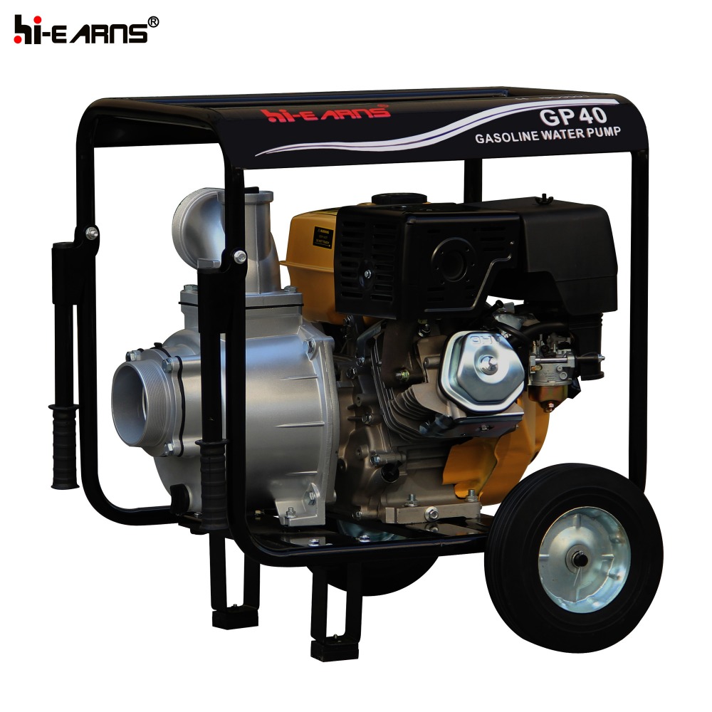 4 inch portable gasoline water pump with gasoline engine driven