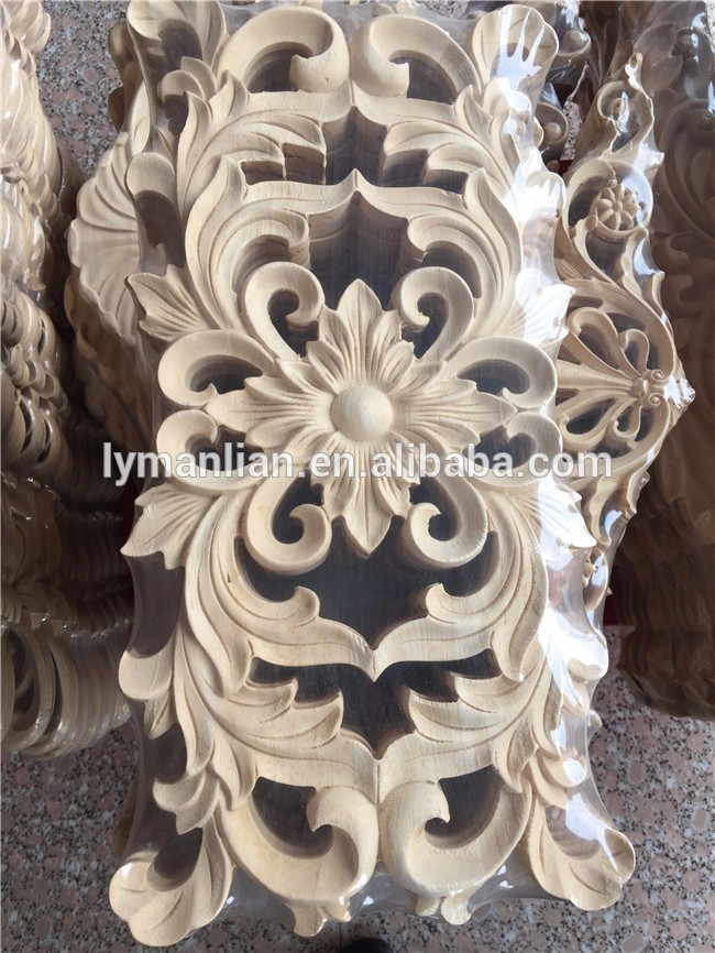 unpainted carved wood onlays