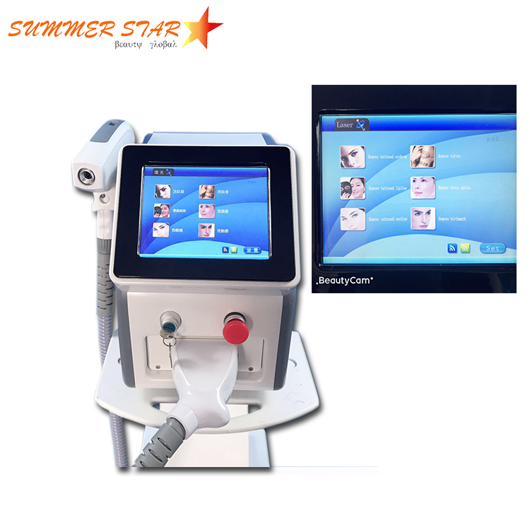 CE Approved Including 5 treatment heads Tattoo Removal Machine / Portable 1064 532nm Q Switched ND Yag Laser