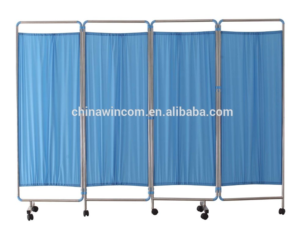 Folding Stainless Steel 4 Wings Medical Ward Screen