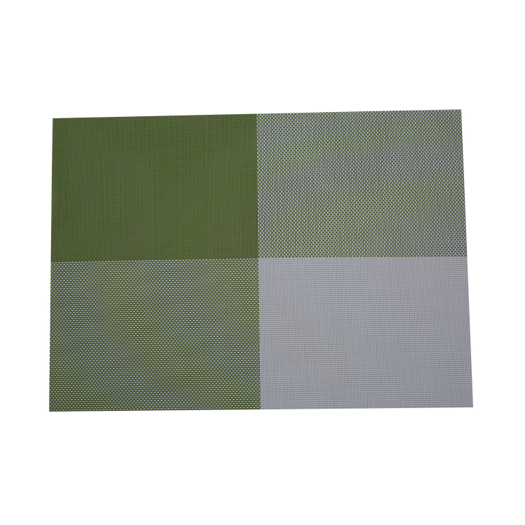 2020 wholesale placemats  of Blue Grey and white  dining table mat eco-friendly woven pvc table mat heat resistant pla