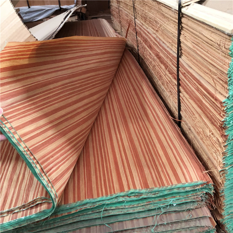 red color 0.3mm engineered wood veneer for plywood