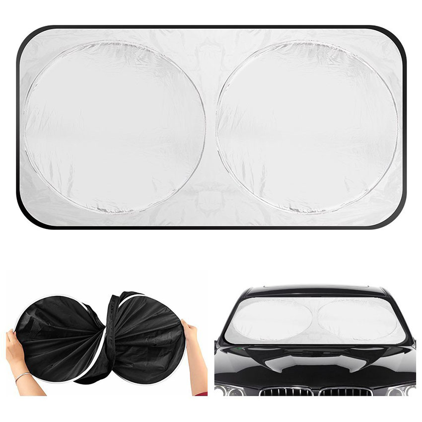 142*67cm 170T polyester fabric car front window sunshade