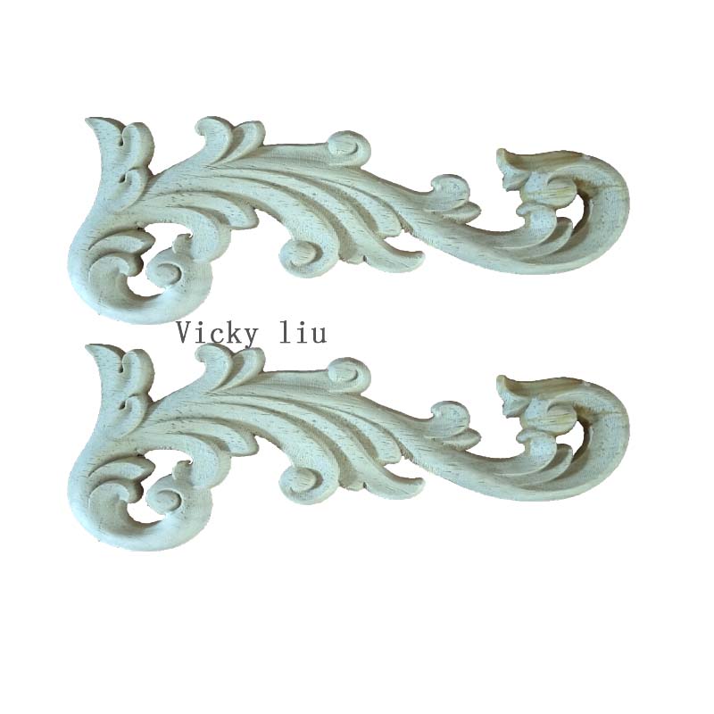 Furniture flower trim decorate wood carved onlays