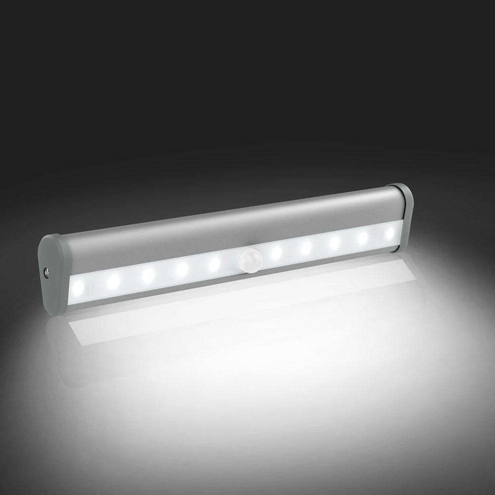 Kitchen cabinets sensor light 10-led Wireless Motion Sensing Stick-on Anywhere Step LED Light Bar with Magnetic Strip