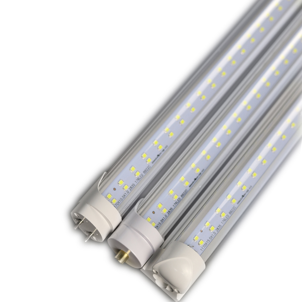 Factory Direct T8 LED Aluminum+PC Tube Lights 2ft 4ft 5ft 8ft high brightness