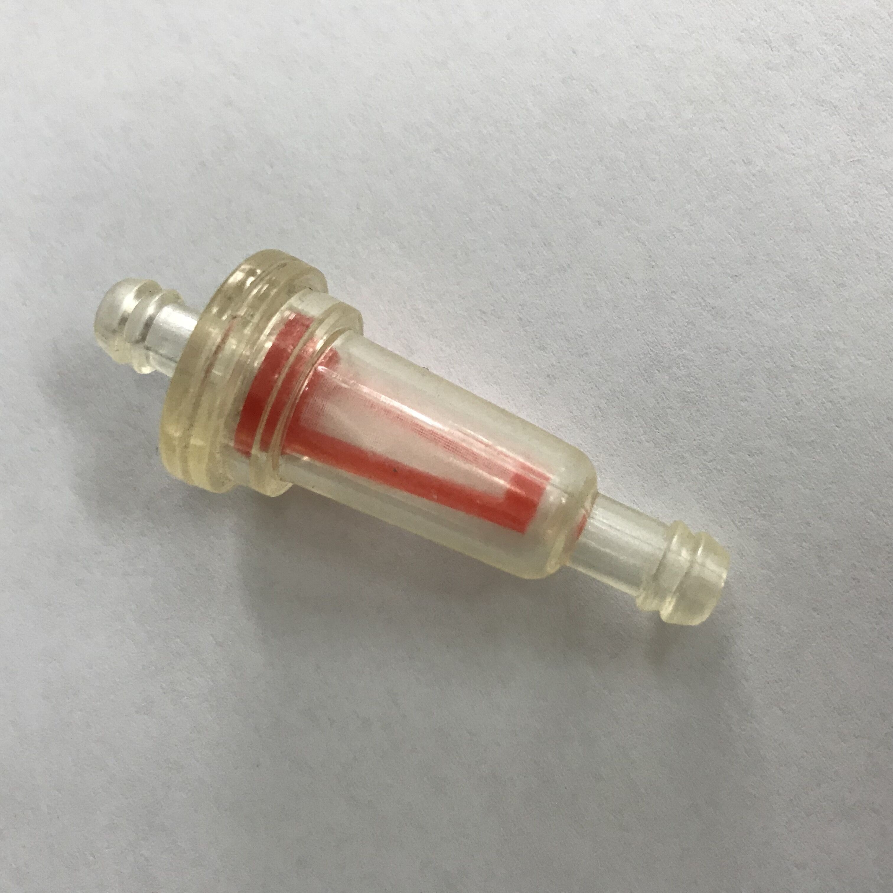 Red color plastic motorcycle fuel filter