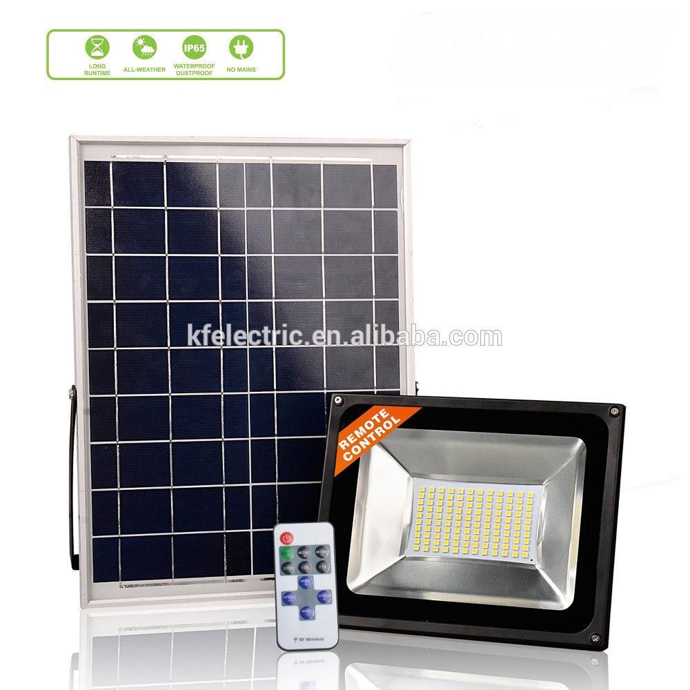 Remote Control 10W 20W 30W 50W LED Solar Flood Light For Garden Lighting