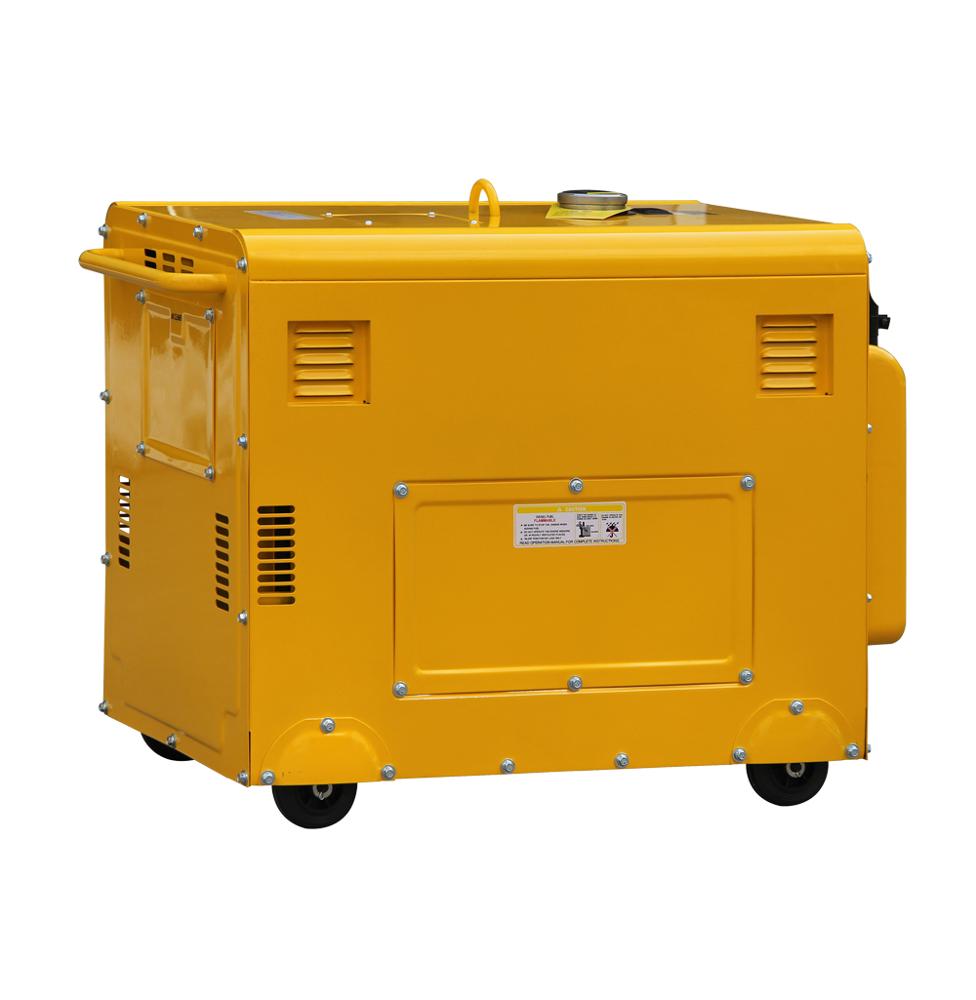 SIlent model air-cooled single cylinder 6.5KW diesel generator