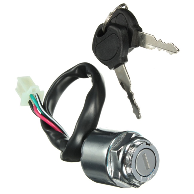 Two Key 4 Pin Block 12v Motorcycle Ignition Switch Atv