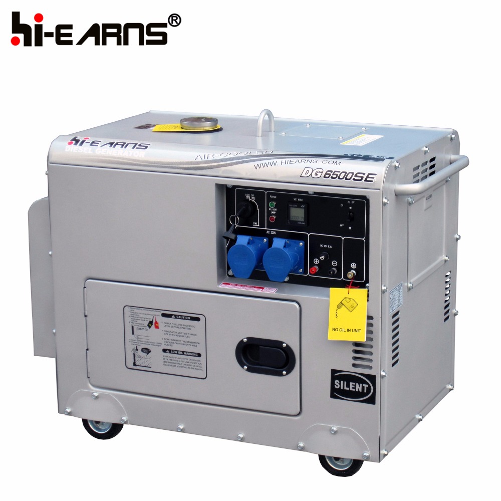 6KVA silver small digital panel single phase united power generator