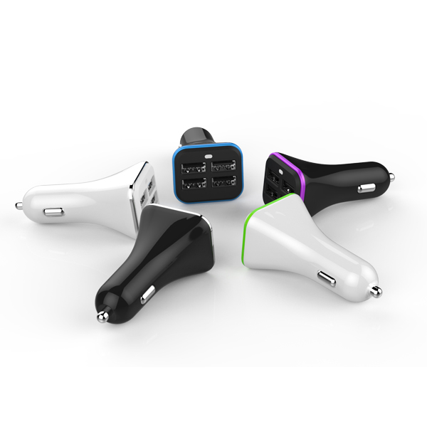 12/24V Mini Car Charger With 4 USB Port