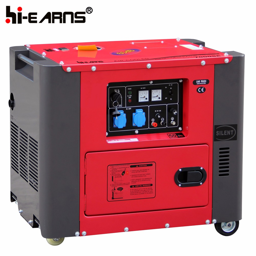 6.5KW red diesel portable standby generator