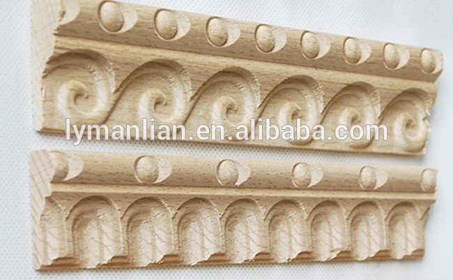 Wholesale beech sculptures Carving wood moulding trim strip