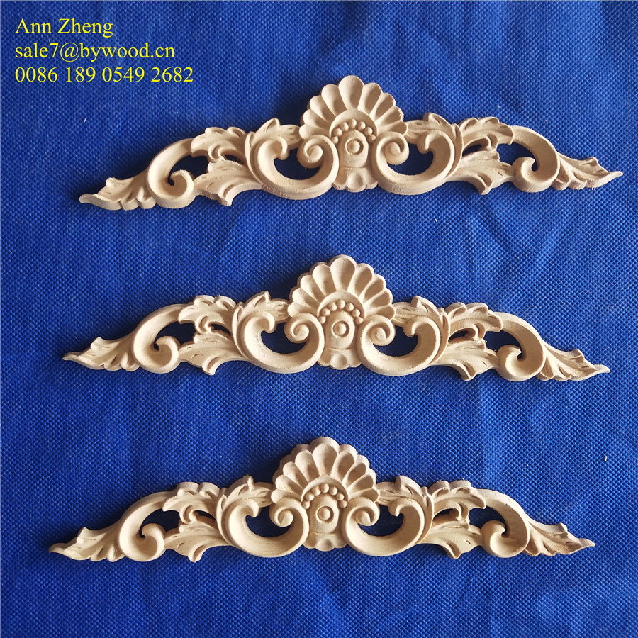 Embossed Flower Design wood carving appliques flower wooden appliques