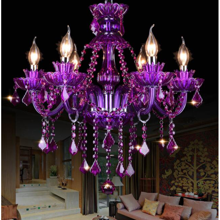 Multi-Heads Loft Wrought Iron Cover Crystal Chandelier Parts K9