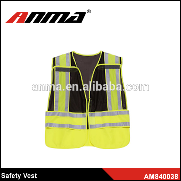 yellow and black security protection safety vest