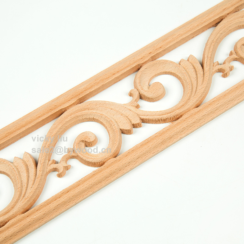 Furniture decoration solid wood carved hollow out wood moulding