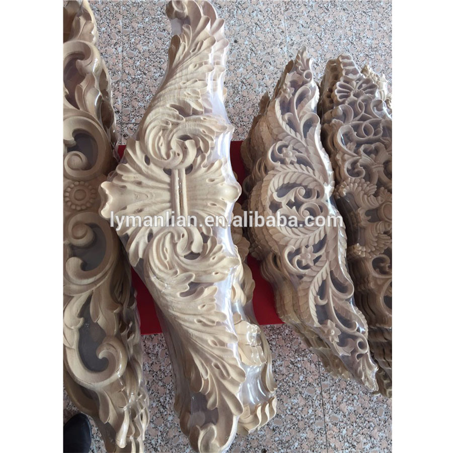 Wood appliques and onlays carved wooden door ornaments