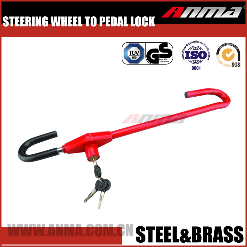 steering wheel lock and brake lock for car