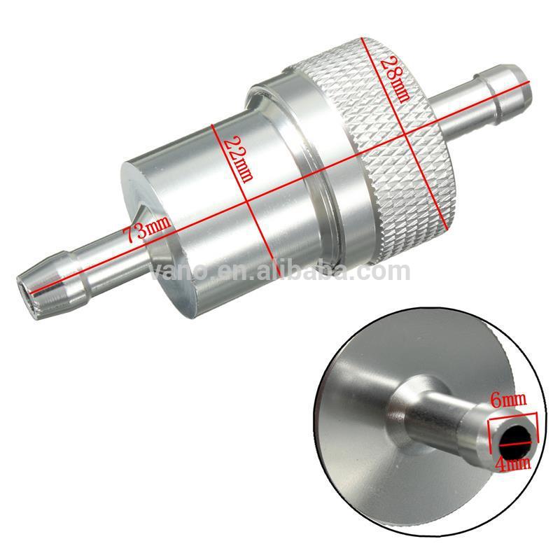 1/4 6mm Racing parts ATV Aluminum motorcycle fuel filter