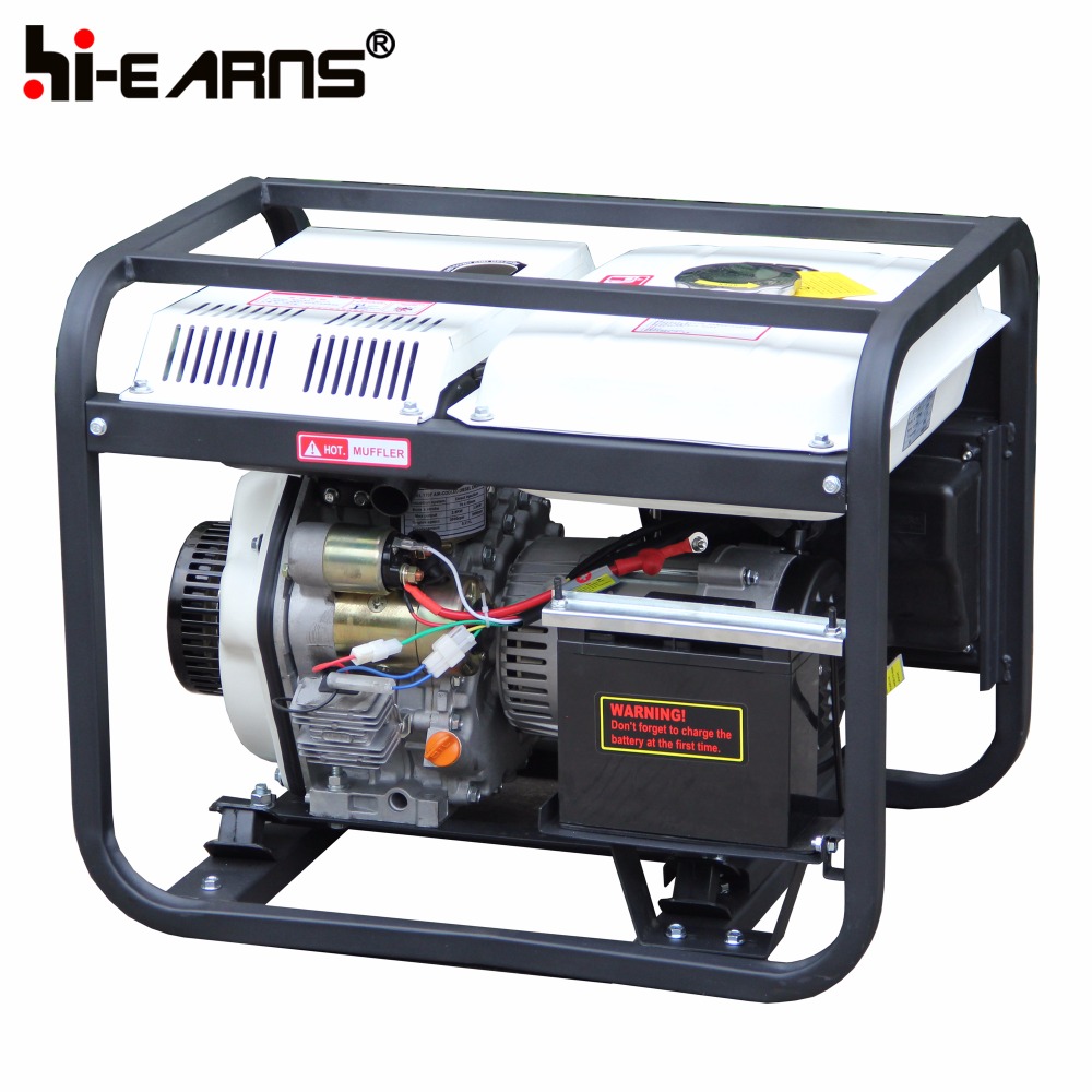 Rechargeable 220 volt recoil and electric start air-cooled 2kw diesel generator