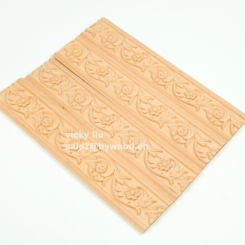 Furniture decoration frames carved flower wood moulding