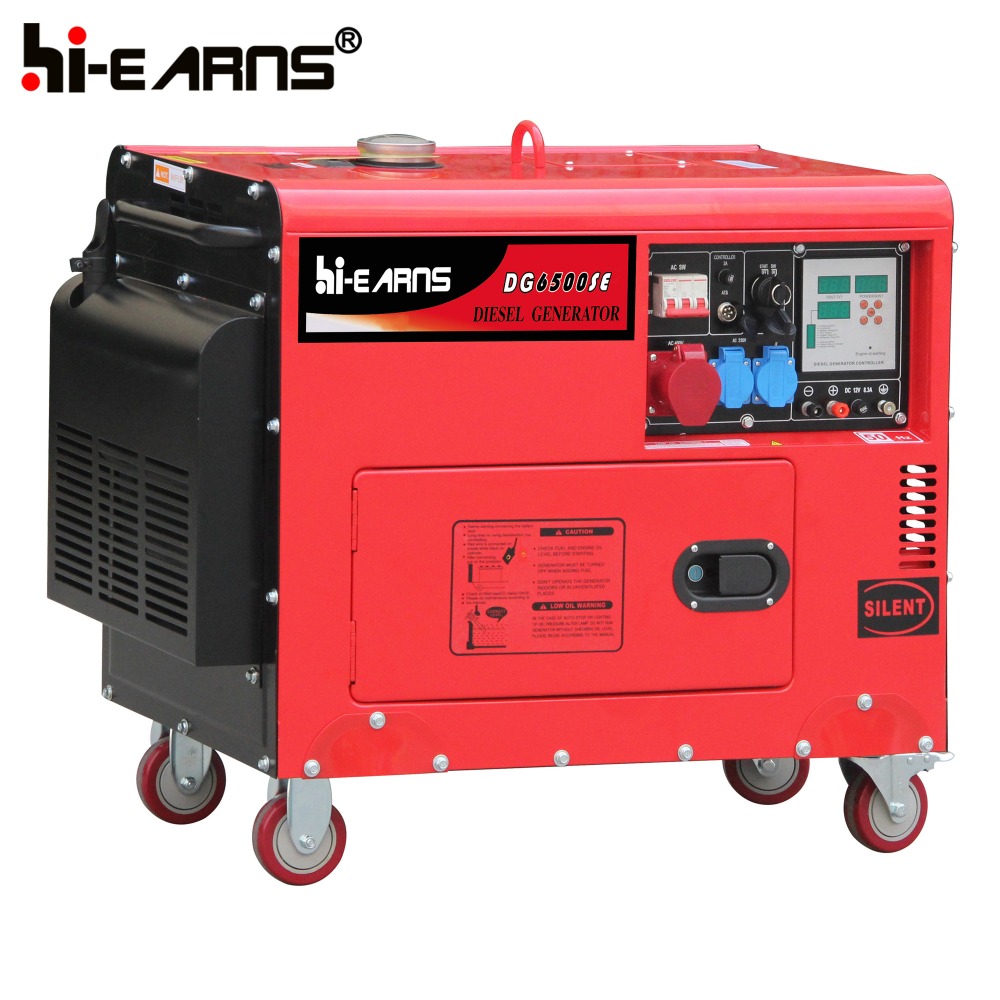 Silent 5KVA 380V 400V three phase Digital Panel Diesel Generator