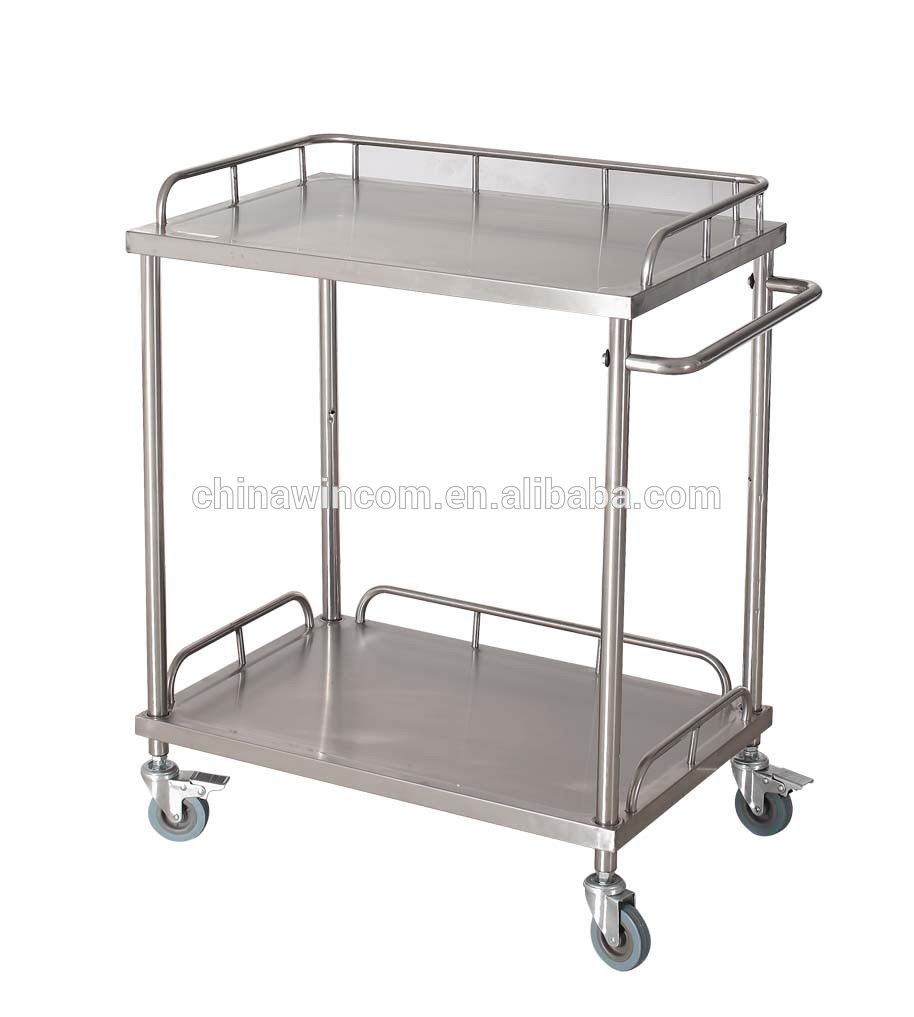 Stainless steel medical emergency surgical instrument Treatment Trolley
