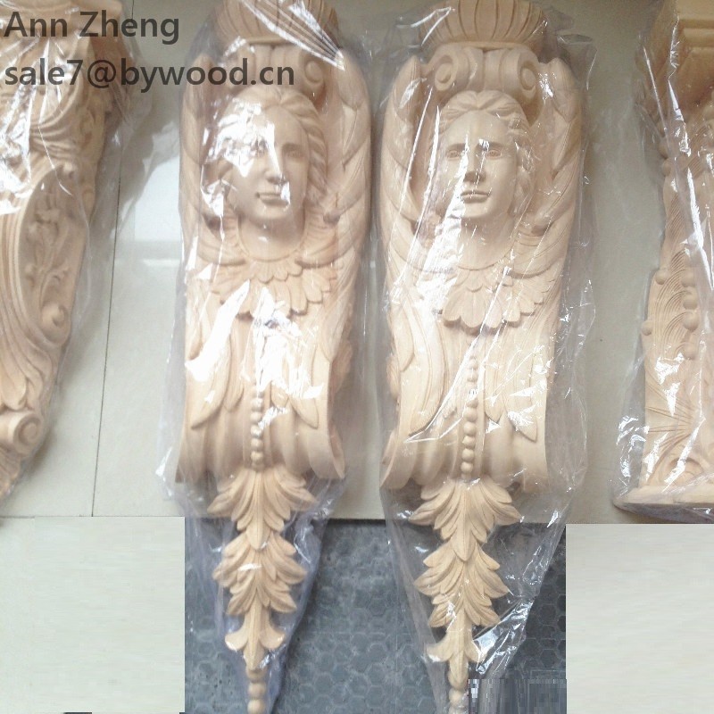 solid wooden carvins animal wood corbel lion wood column