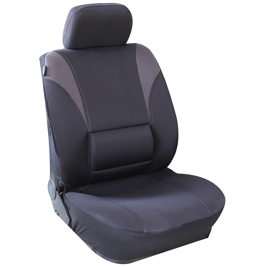 Wellfit luxury jacquard cloth and single mesh car front single seat cover