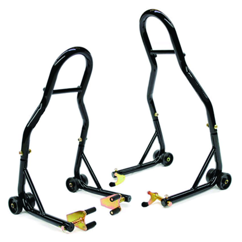 HIGHT QUALITY MOTORCYCLE STAND F/R - BLACK