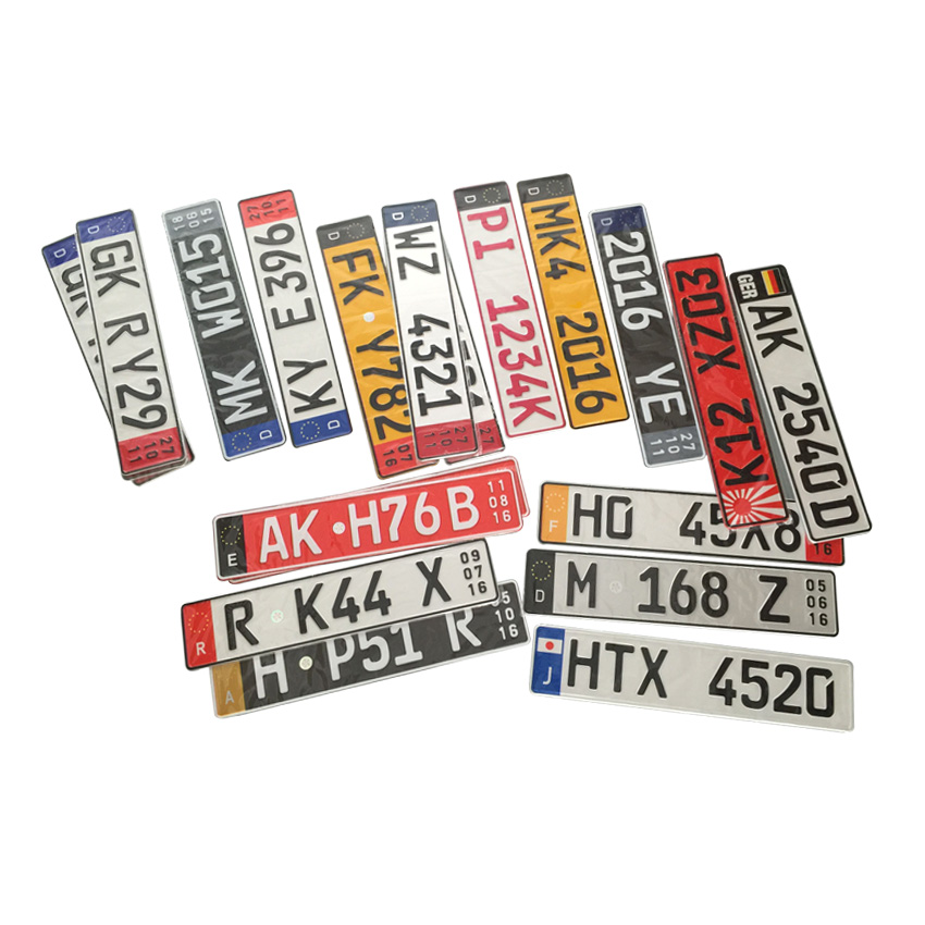 Euro car license plate plain car number plate with reflective film