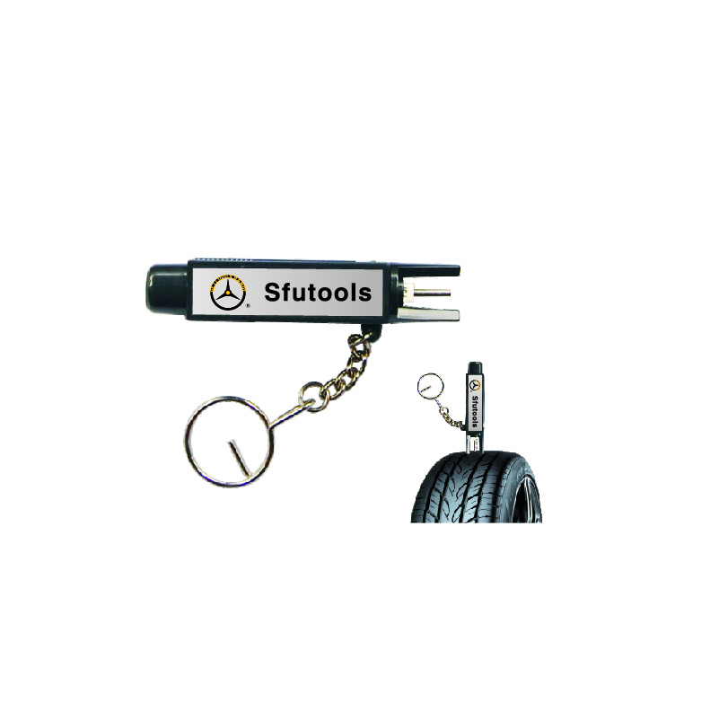 2 in 1 Tire Pressure Gauge With Keychain