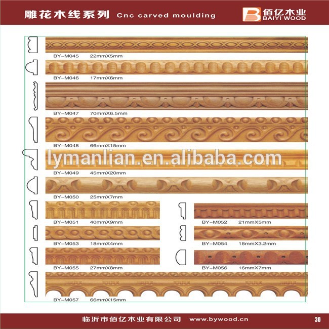 hand carving factory price wood moulding
