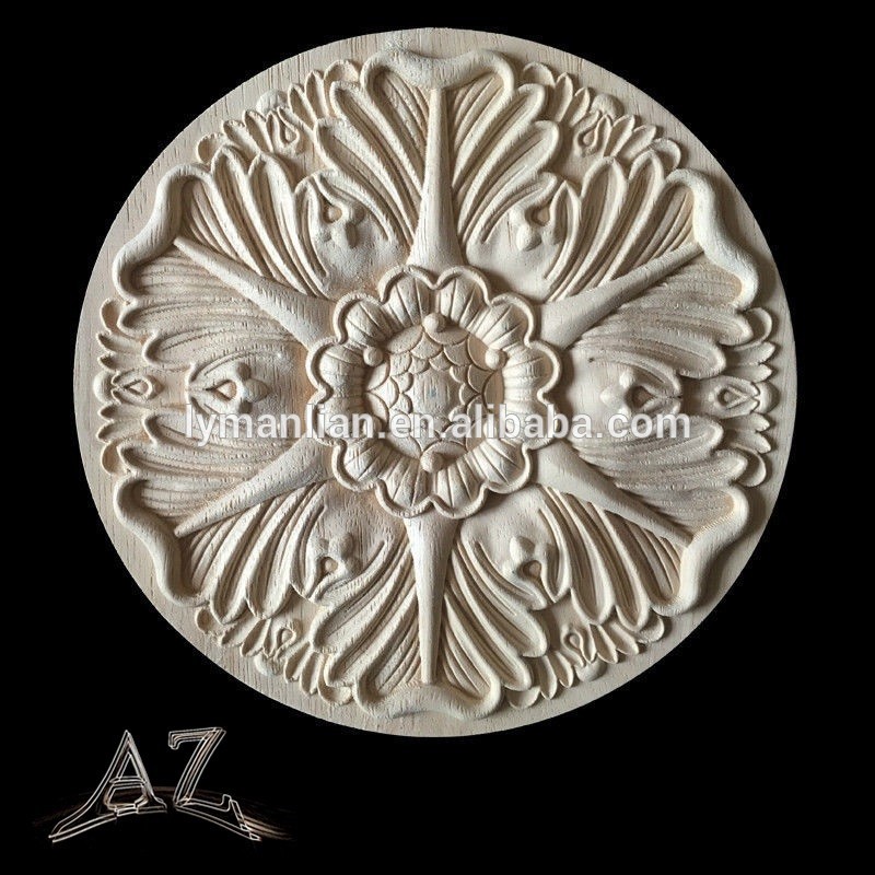 Circular Rosettes wood appliques and onlays overlays wood appliques