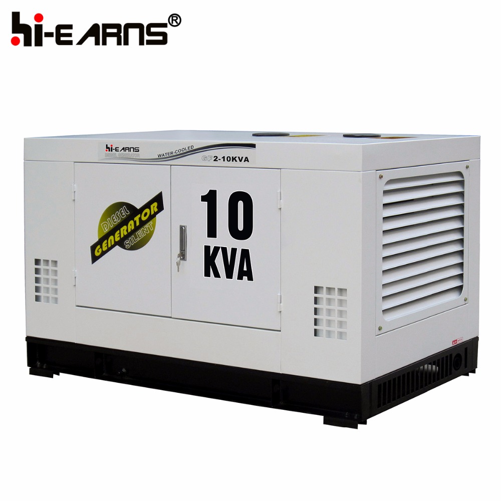 water cooled Chinese QC385 engine silent generator 10 kva GF2-10KVA