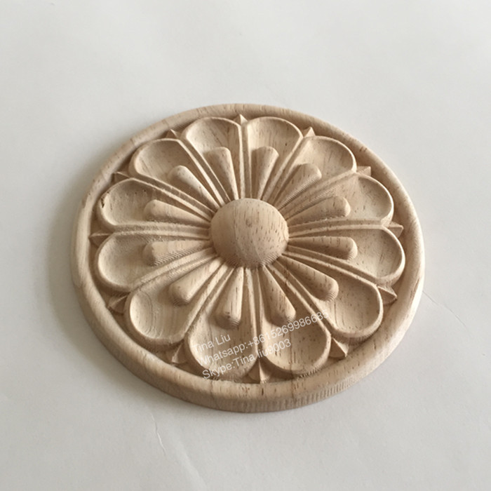 Wood carving flower rosettes